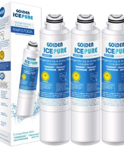 GOLDEN ICEPURE Wasserfilter für Kühlschrank - Kompatibel mit Samsung DA29–00020B / DA29–00020A - 3 Stück - Weiss