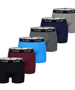 CLALER Boxershorts Herren 6er Pack Baumwolle Unterhosen Männer Retrosshorts Bequem und Atmungsaktiv