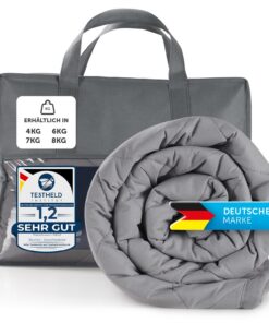 Blumtal Gewichtsdecke 6kg - Entspannung & Schlafbelebung - Ideal für Stress Relief - 135x200 cm - Glasperlendefinition -