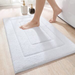 DEXI rutschfeste Badteppich Weiß 40 x 60 cm maschinenwaschbar Wasserabsorbierend