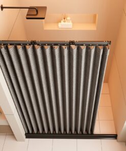 SONGMIKY rutschfeste Teleskopische Duschvorhangstange, 2-fold 100x180cm, ideal für Bad und Garderobe