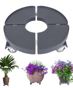 YRHome Pflanzenroller für Hausgarten Grau Tragkraft 300 kg Innen- und Außengebrauch