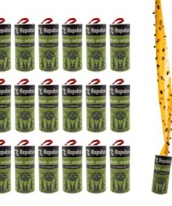 Repulseo® Fliegenfänger Umweltfreundlich & Giftfrei - Fliegenklebefalle, 16er Pack