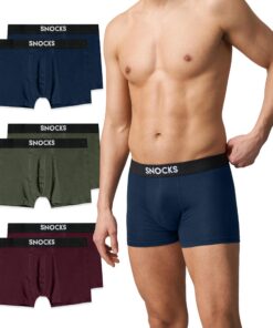 Snocks Bio Baumwoll Boxershorts Herren Gr. S-4XL ohne Einschneidender Gummibund Global Organic Textile Standard
