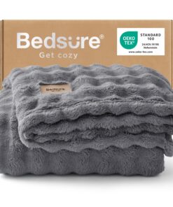 Bedsure Bubble Decke - Flauschige Wolldecke, Weiche Zimmer Dekoration, Warme Kuscheldecke für Wohnzimmer & Schlafzimmer,