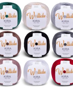 Wollidu Kira 100% Baumwolle Strick- und Häkelgarn für Hobbyisten zum Stricken und Häkeln | Wollidu Kira 100% Baumwolle