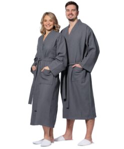 ZOLLNER Bademantel - hautfreundliches und weiches Waffelpique - Unisex - Größe S-3XL - Oeko Tex® zertifiziert - Hotelqua