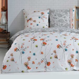 Buymax® Bettwäsche 100% Baumwolle - ÖKO-TEX Renforcé-Bettdeckenbezug Set 135 x 200cm - Renforcé Bettwäsche Sets für Ihr
