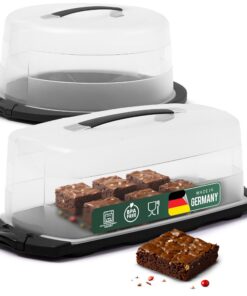 Novaliv Kuchen-Transportbox 2er Set - Festliches Tortentransport für Party- und Festlichkeiten