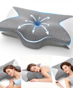 A-Pce Orthopädisches Memory Foam Kissen - Linderung von Nacken- & Rückenschmerzen - Ideal für Seiten-, Rücken- & Bauchsc
