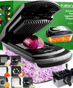Fullstar 7-in-1 Gemüseschneider Spiralschneider - Multifunktionaler Würfel- & Zerkleinerer für Kartoffeln Gurken Früchte