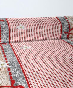 Hüttengaudi Airlaid Tischläufer Deko 40cm x 24m, stoffähnlich, Almblick Alpenstil, 1 Stück Tischdeckenrolle