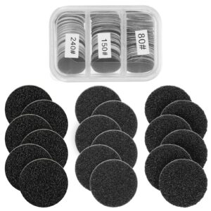 150 Stück Schleifscheibe für Pediküre - 80/150/240 Schleifpapier 25mm - Ersatz für Nagelfräser - Abgestorbene und Rissi