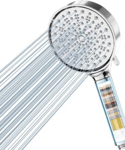 Cobbe Duschkopf mit Filter + Hochdruck Duschbrause + Kalkabweisend für Hartes Wasser + Wassersparend mit Filtration in 2