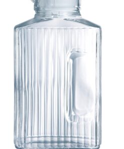 Luminarc ARC 46538 Quadro Krug, 2-Liter-Kühlschrankflasche, klar-glas, praktisch für den Kühlschrafrn, 1 Stück