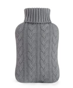 Samply Wärmflasche 2L – Weicher Premium Strickbezug – Ideal für Büro und Zuhause, erhältliche Größe: 2L, Suchbegriffe: W