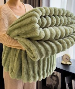 Kuscheldecke Nlqhyrexion Flauschig Warme & Weiche 150 * 200 cm, Doppelgesichtige Sofadecke, Winter Aesthetic Deko (Grün)