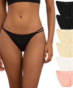 INNERSY Hohe-Bein-Slip für Damen Bequeme Microfaser Unterwäsche 6er Pack OGKO-TEX STANDARD 100 | INNERSY Hipster Unterw