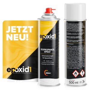 Epoxidharz Reinigungsalkohol Isopropanol Spray 99,9% | Ideal für Epoxidharz & Klebereste Entferner | 1er Pack | Hochrein