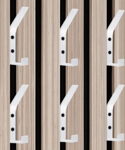 Akustikpannellen Haken Kssvzz Schwarz, Aluminium, 6 Stück - Für Schlafzimmer, Wohnzimmer und Badezimmer - Kleiderhaken W