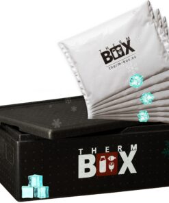 THERM BOX B53 Kühlbox mit 8X Kühlakku für E2 Kisten 53L Innen: 62,5x42,5x22cm Wiederverwendbar