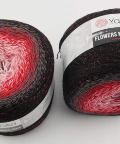 Yarn Art Flowers Bobbel Wolle mit Glitzer und Farbverlauf für Strickkunstprojekte | Yarn Art Flowers Bobble Wolle 53% B