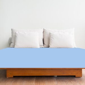 Klassisches Bettlacken Jersey Spannbetttuch Hellblau 100x200 cm