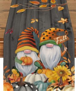 Gleemix Zwerg Tischläufer Herbst, Erntedankfest DekoTischläufer für die Küche | Halloween Tischläufer, Gleemix Zwerg De