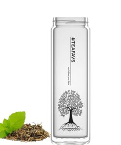 Amapodo Ersatzglas TeeflascheGlasschutz doppeltwandig - Ersatzflasche 400ml - Glasflasche
