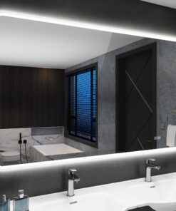 STARLEAD Dimmbarer LED-Spiegel mit Entfoggen 100x70cm, HD Hartglas, Speicherfunktion, IP44, 3 Lichtfarben 3000K-6500K