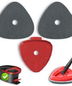5-Pack Wischmopp Ersatzbezug für Vileda Turbo Mop, perfect für Küche und Badezimmer, mikrofasern und Schaumеспatulate, h