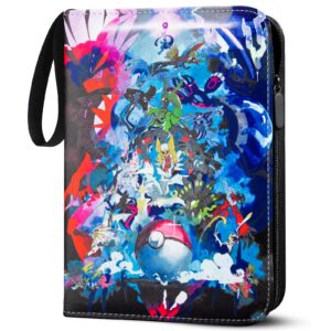 Sammelalbum Pokemon 900 Karten Kapazität +PU Tragbar Wasserdicht +Karten Halter 50 Pcs Seite 9 Taschen +Karten Sammlen