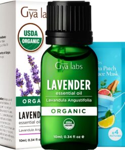 Gya Labs Reines ätherisches Bio-Lavendelöl | 100% therapeutisches beruhigendes Öl für Diffusion & Haut | für Entspannung
