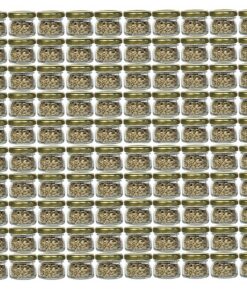 hocz 120er Set Sturzgläser Mini Gläser 30ml | Gold Deckel TO 43 | Marmeladengläser Honiggläser Imker