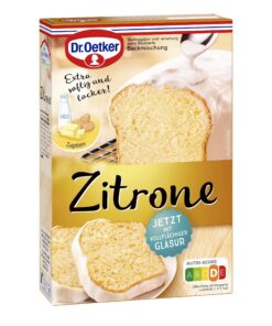 Dr. Oetker Zitronen Kuchen Backmischung für Liebhaber von Zitronenkuchen bei jedem vielgenussigen Trinkschinken mit Zuck