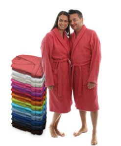 LEBENGOOD Bademantel Unisex 100% Baumwolle Frottee, Weich Flauschig OEKO-TEX STANDARD 100