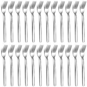 Kyraton Tafelgabeln 24 Stück,18.3cm Edelstahl, Menuegabel, Gabeln und Löffel Besteck, ideal für Zuhause und Hotel, spülm