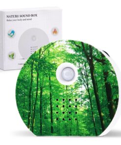 PHYSEN Vogelgezwitscher Box Toilette Bewegungsmelder Naturgeräusche Meeresrauschen für Spa Entspannung mit Timing & Wand