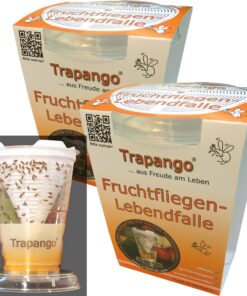 Trapango® 2X Fruchtfliegen-Lebendfall Attrappe für wiederkehrende Käferjagd im deutschen Stil