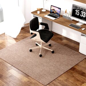 EXZFW Bürostuhl Bodenschutzmatte, Bürostuhl-Unterlage für Hartholzböden, Beigebraun, 90x120cm - Kratzfest & Anti-Slip