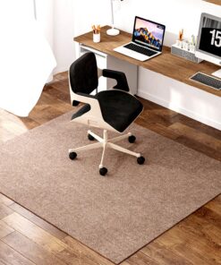 EXZFW Bürostuhl Matte, Hohe Dichte Anti-Slip, Büroschutzmatte, Ideal für Bürobüstel, 120x150cm EXZFW Beigebraune Büros