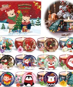 Duftkerzen Geschenkset 12 Stück SojaWachs Aroma Kerzen für Weihnachten und Geburtstag