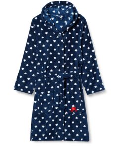 Playshoes Kinder Fleece-Bademantel Unisex Morgenmantel - OEKO-TEX STANDARD 100 - Größe 60-90