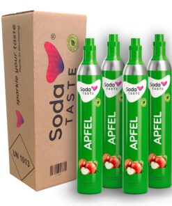 SodaTASTE CO2-Zylinder kaufen 4er-Pack für Wassersprudler ohne Sirup