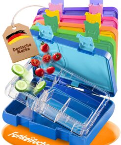 Brotdose Kinder BPA-frei mit Fächern 800ml – für Schule Kindergarten Kita, Blau