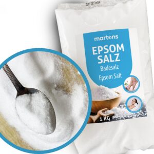 Martons Epsom Salz Badesalz für entspannte Muskeln - 1000g Magnesiumsulfat Badesalz | Natur Magnesiumsulfat Badesalz Bi