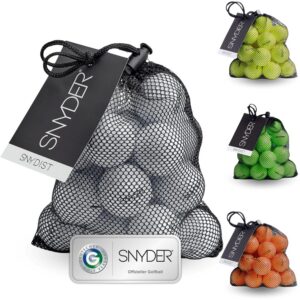 SNYDER SNY Dist Premium Golfbälle | 20 Stück im Ballnetz | maximale Geschwindigkeit, lange Schläge & gerade Flugbahnen