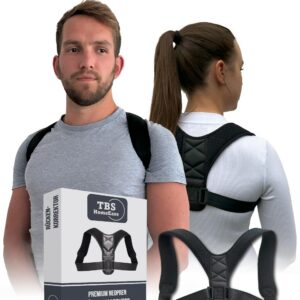 TBS HomeEase Rücken Geradehalter, größenverstellbar, Unisex, atmungsaktiv, komfortabel, für einen korrekten Rückenhalt i