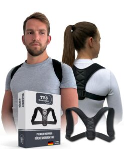TBS HomeEase Rücken Geradehalter, größenverstellbar, Unisex, atmungsaktiv, komfortabel, für einen korrekten Rückenhalt i