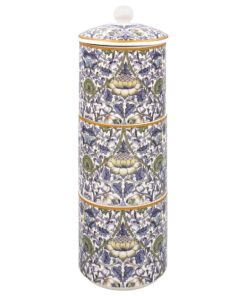 William Morris The Leonardo Collection Lodden Stapelgläser mit Deckel, dekorativ, ideal für Heimdekoration | William Mo